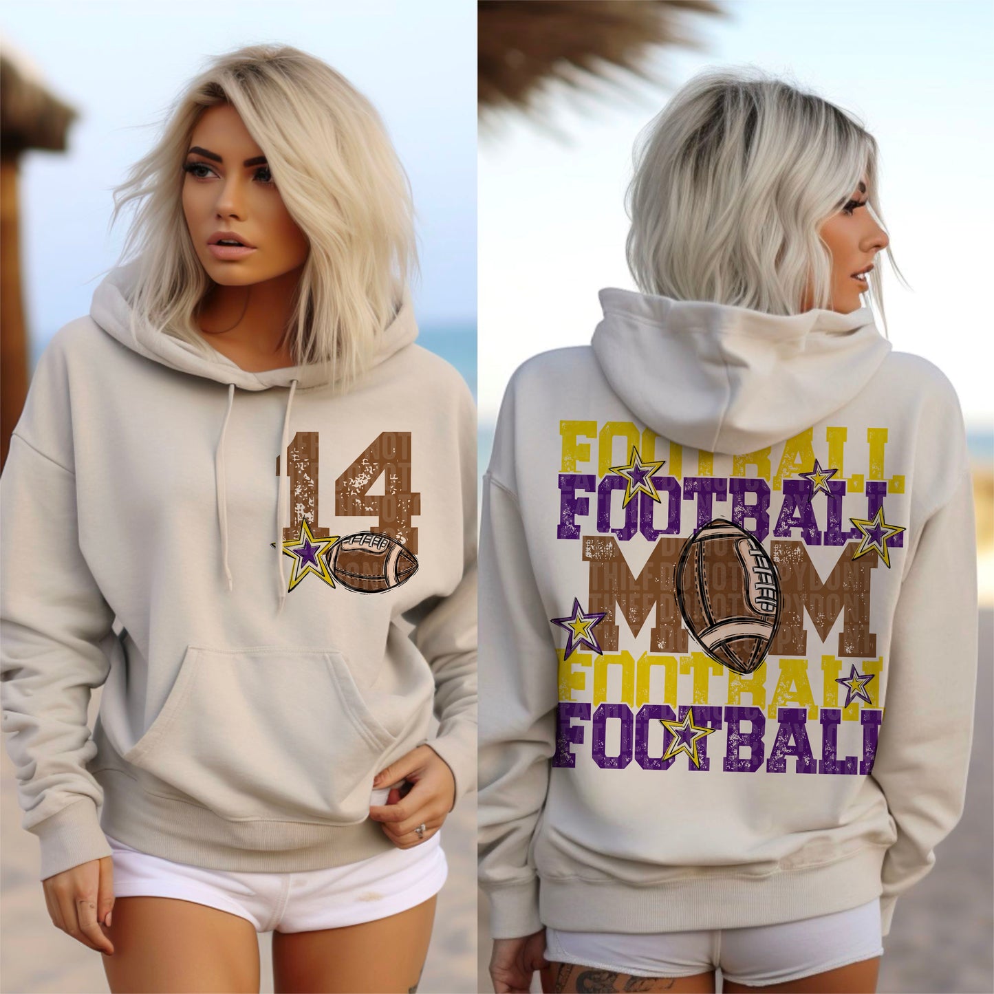 Football Mom-DTF&UV (Includes front and back)( Dropdown) - DTF&UV