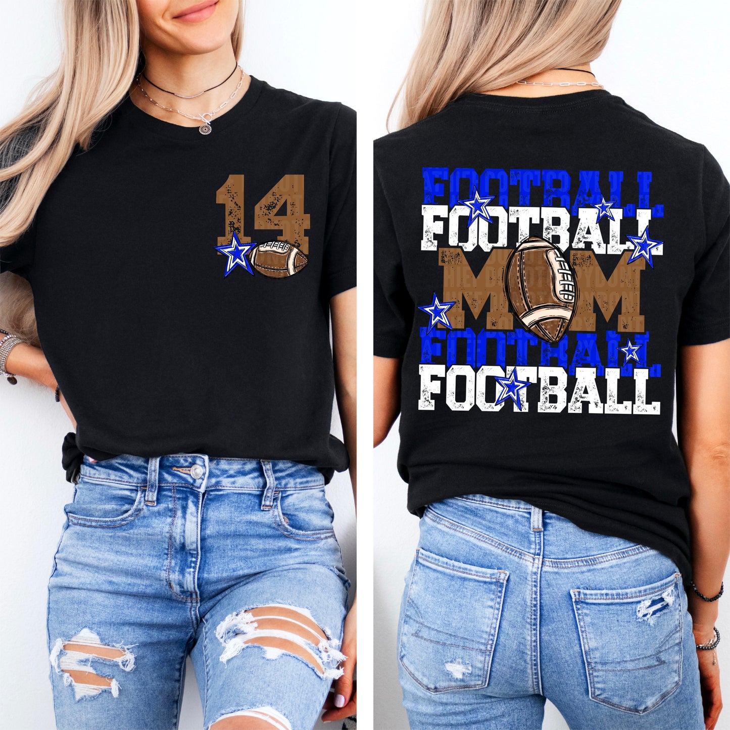 Football Mom-DTF&UV (Includes front and back)( Dropdown) - DTF&UV