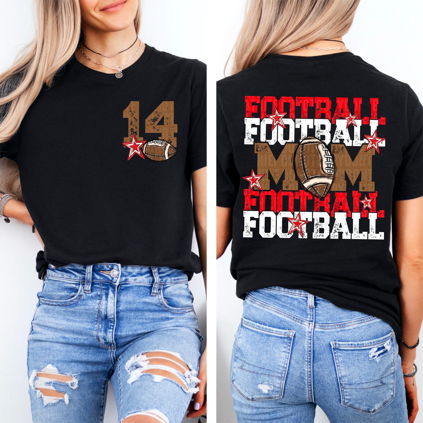 Football Mom-DTF&UV (Includes front and back)( Dropdown) - DTF&UV