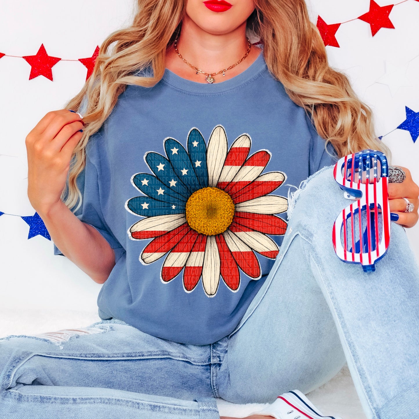 Fourth of july sunflower-DTF&UV
