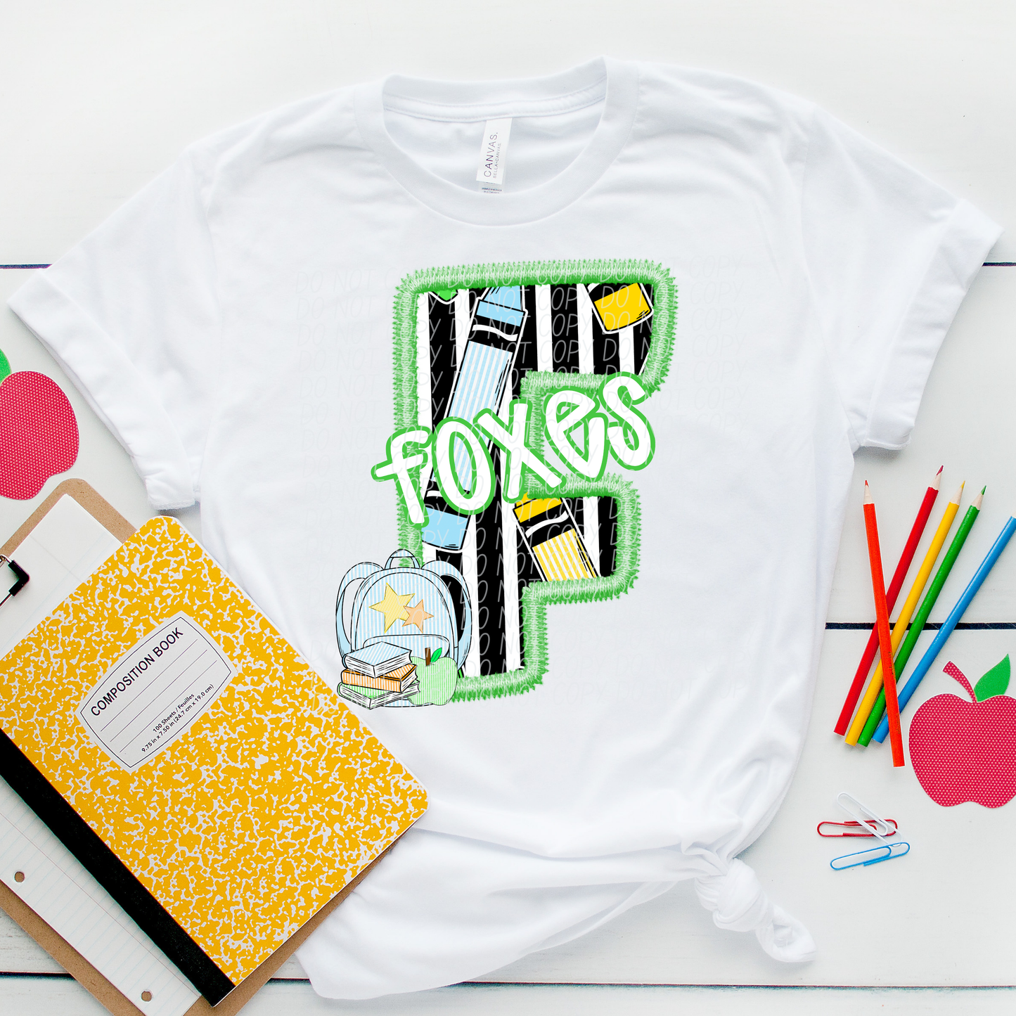 LETTER MASCOT GREEN (dropdown)-DTF&UV