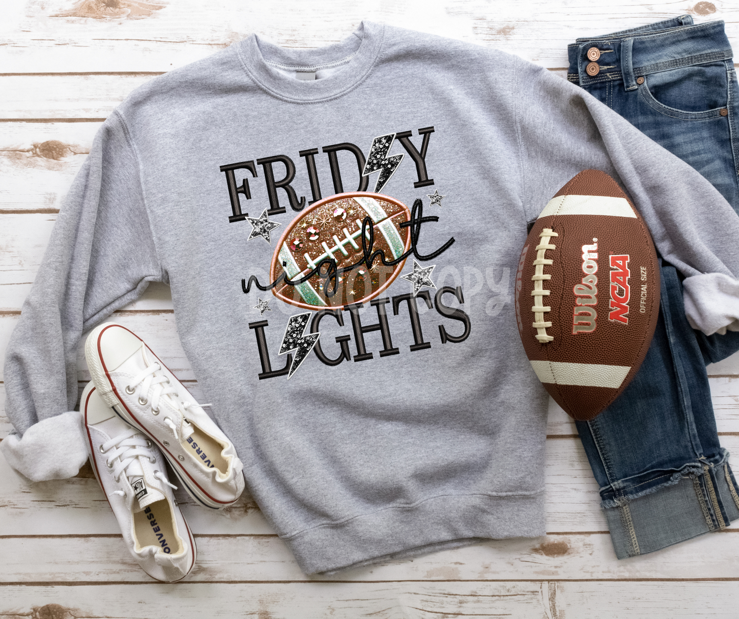 Friday night lights brown football-DTF