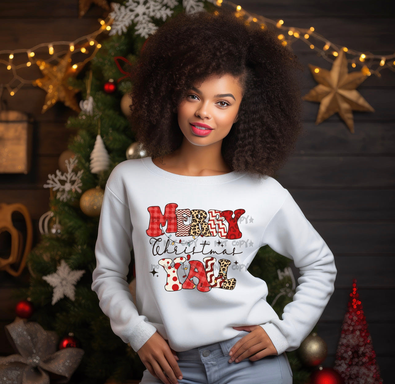 Merry Christmas yall red-DTF
