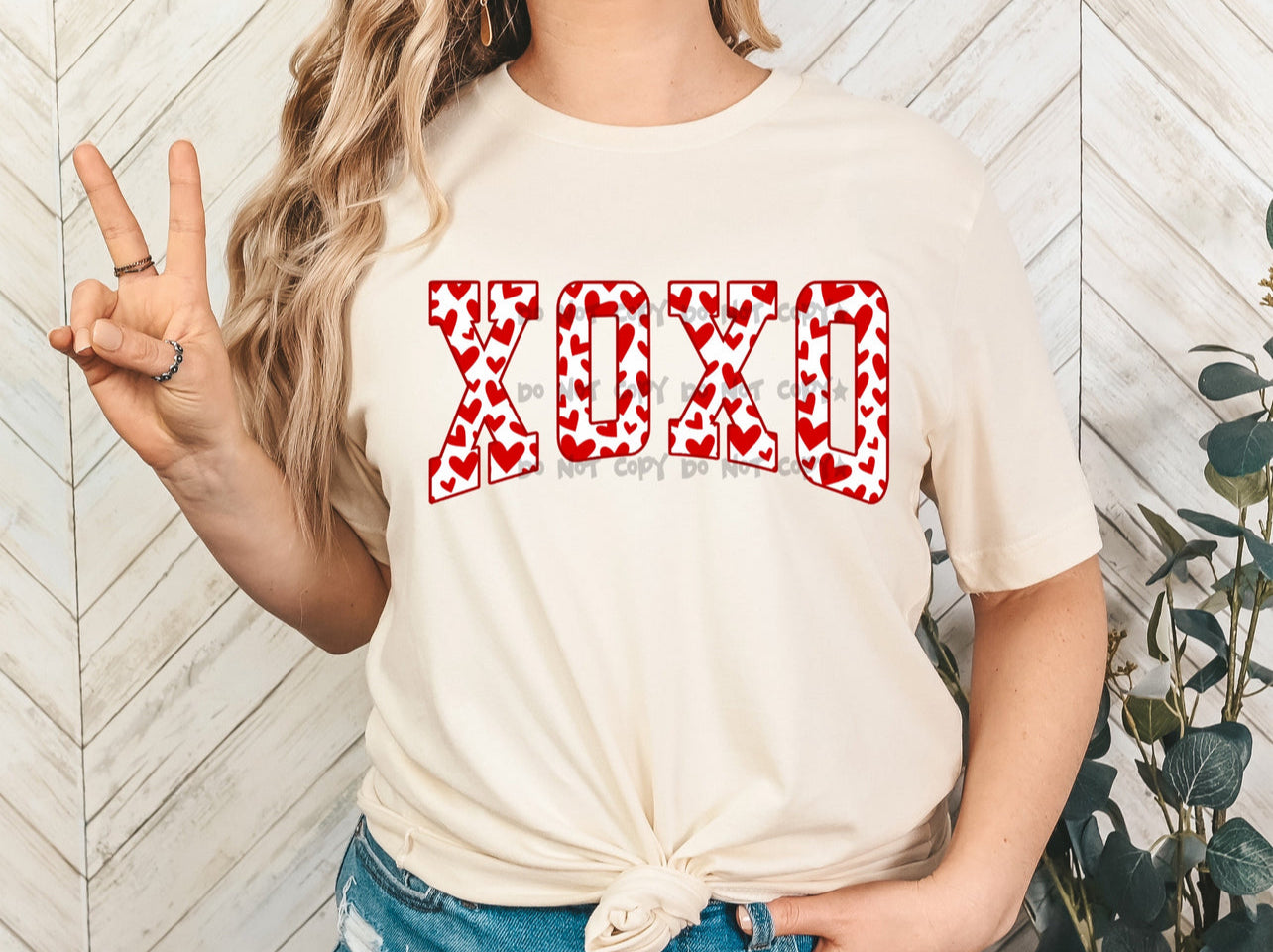Xoxo with hearts -DTF