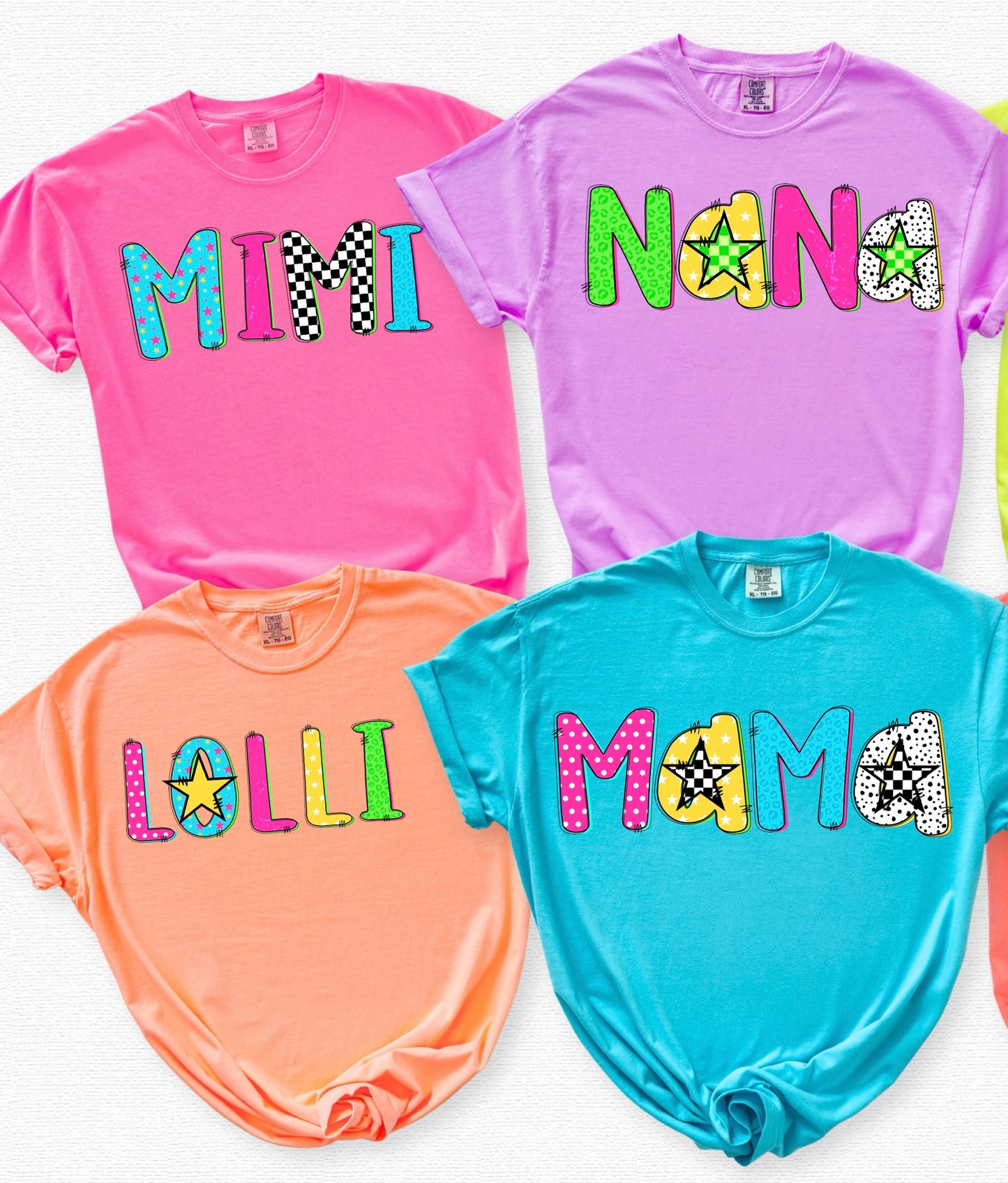 Custom Bright Spring Alpha (your choice of word(s)-DTF