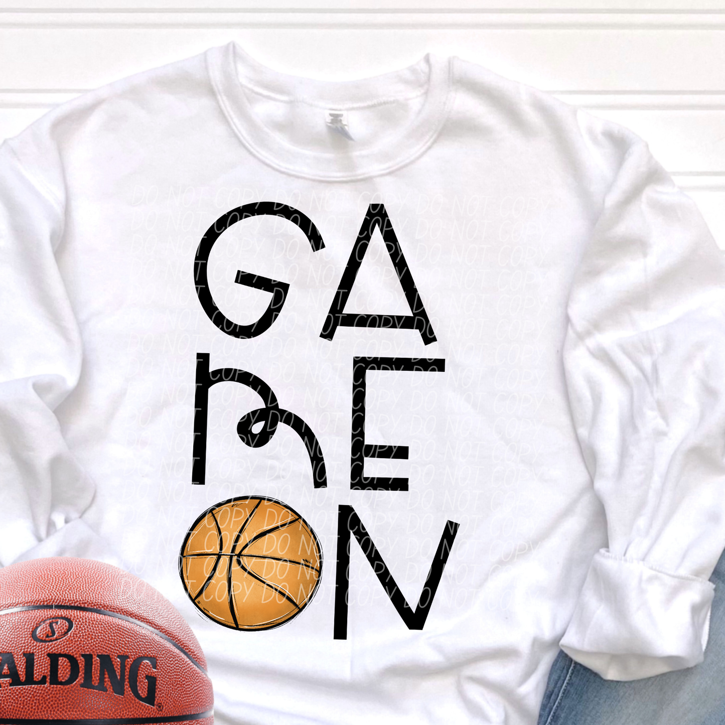 GAME ON Stacked basketball-DTF&UV