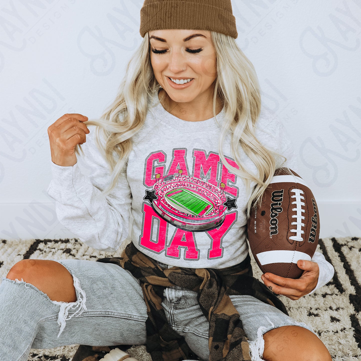 Game Day Football Pink-DTF&UV
