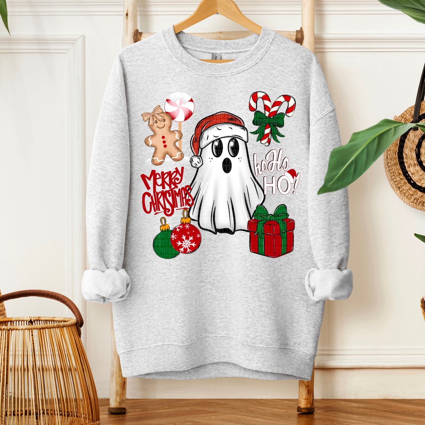 Ghostly Christmas Collage-DTF&UV