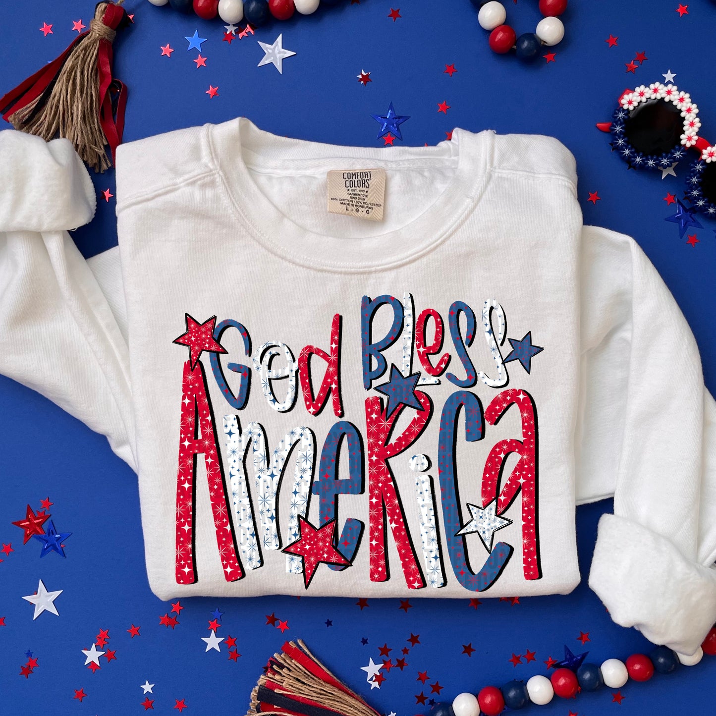 God Bless AMERICA Stars- DTF&UV