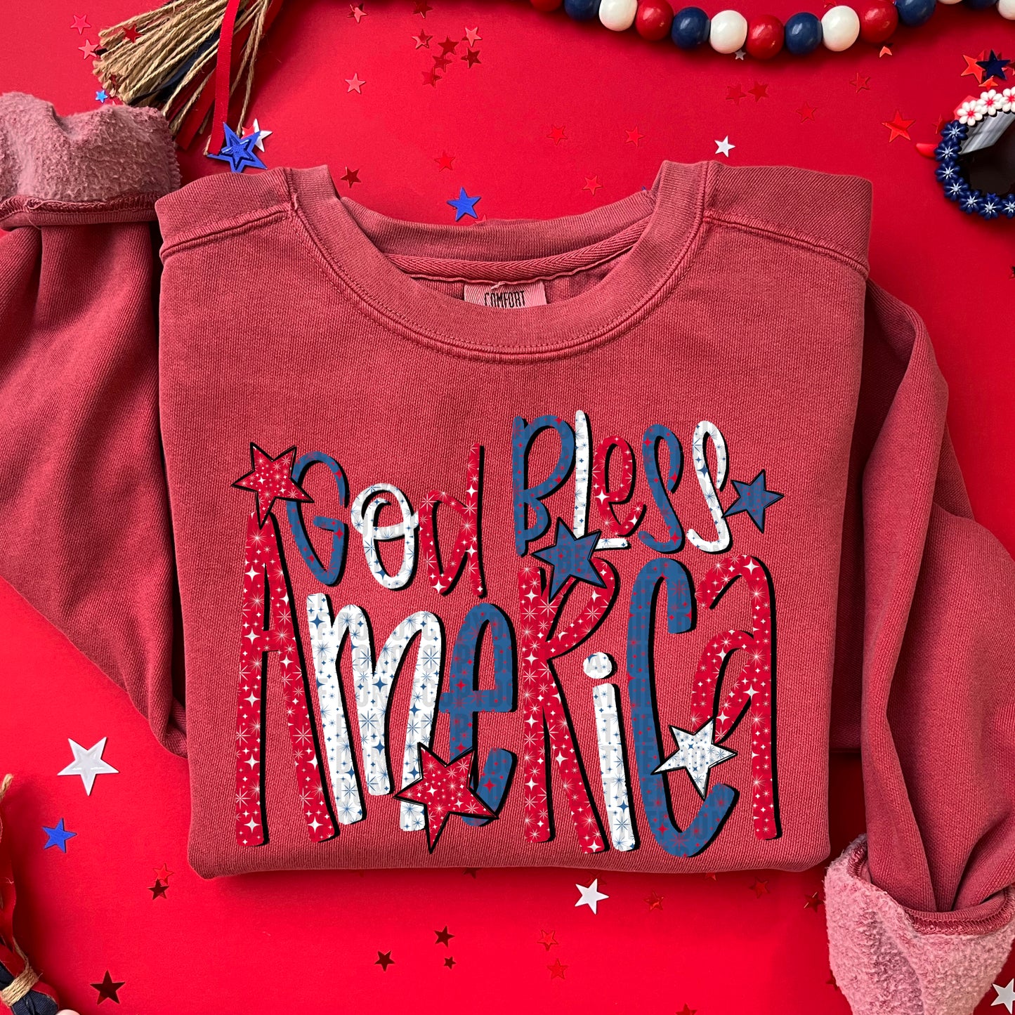 God Bless AMERICA Stars- DTF&UV