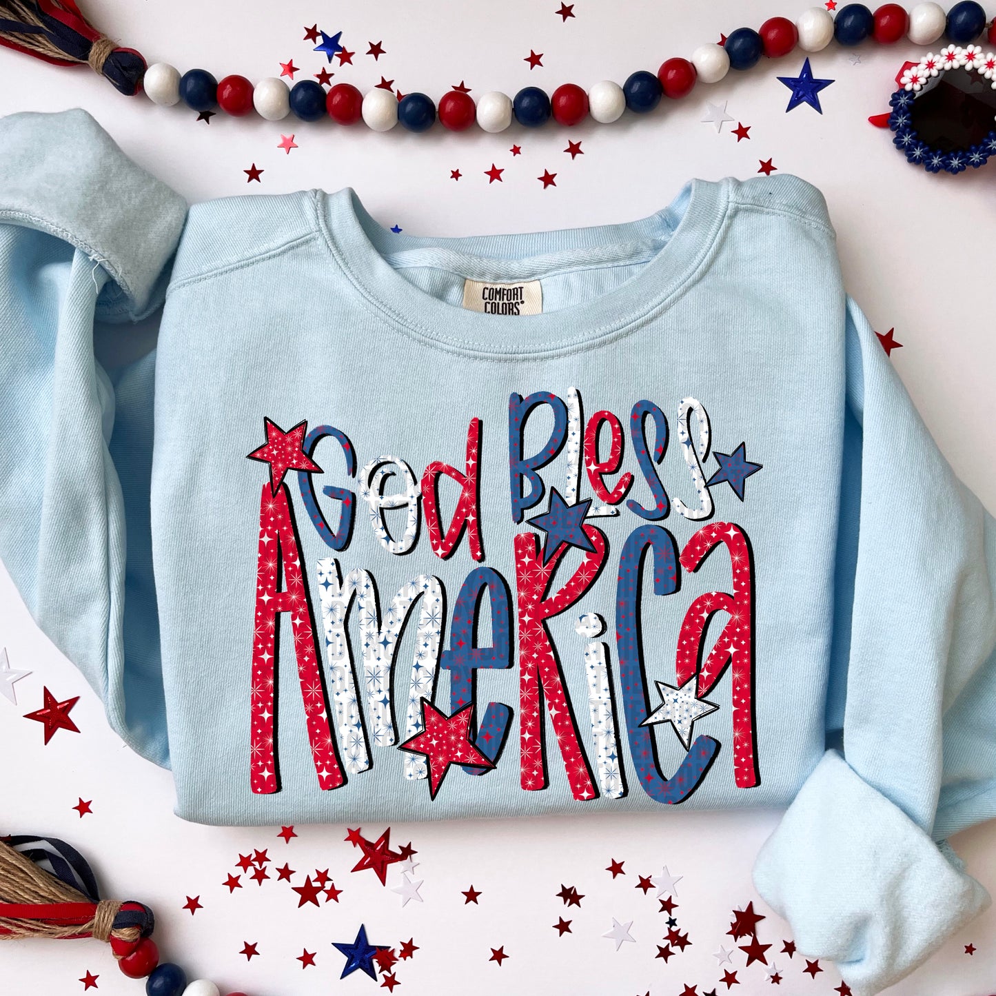 God Bless AMERICA Stars- DTF&UV