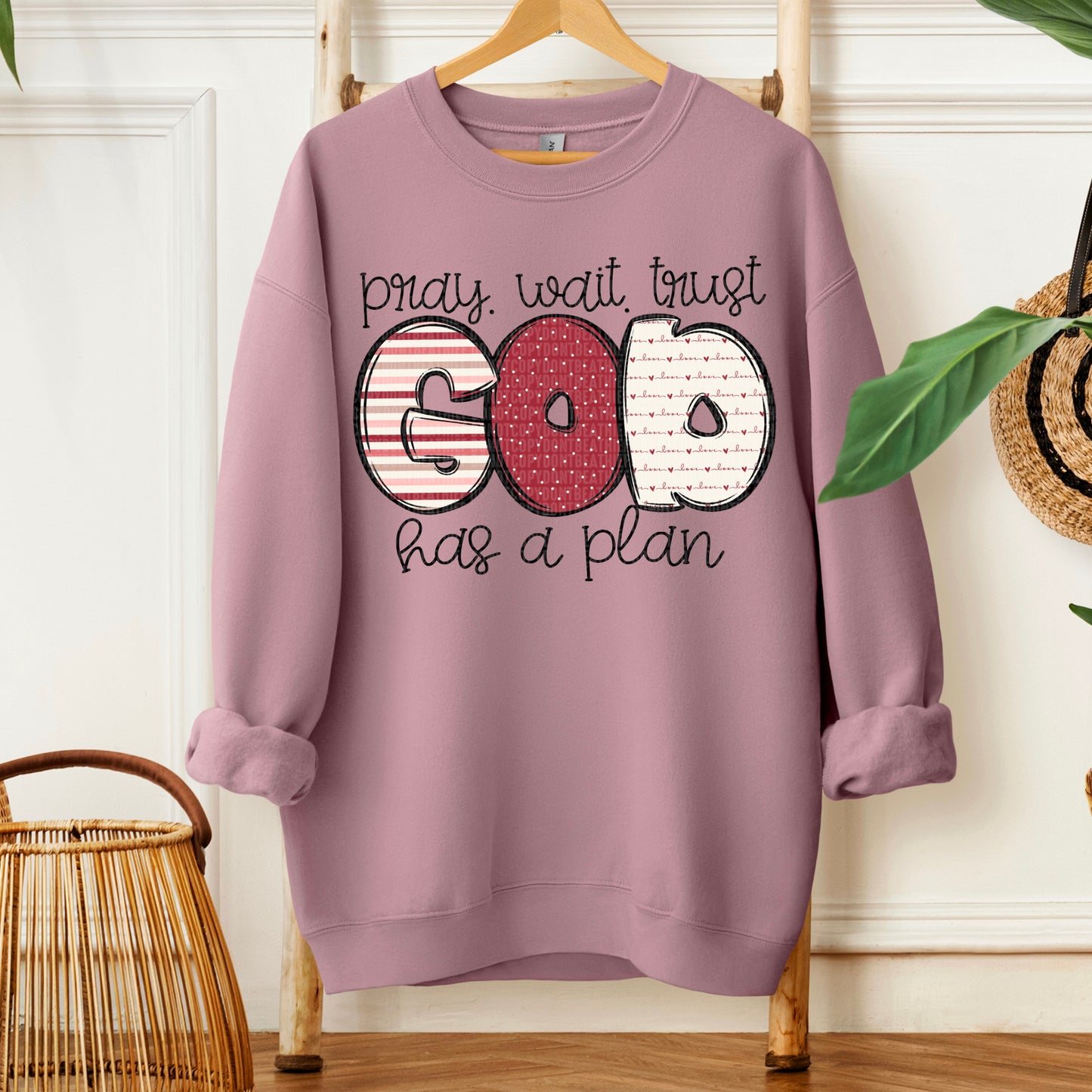 God has a plan pray wait trust-DTF&UV