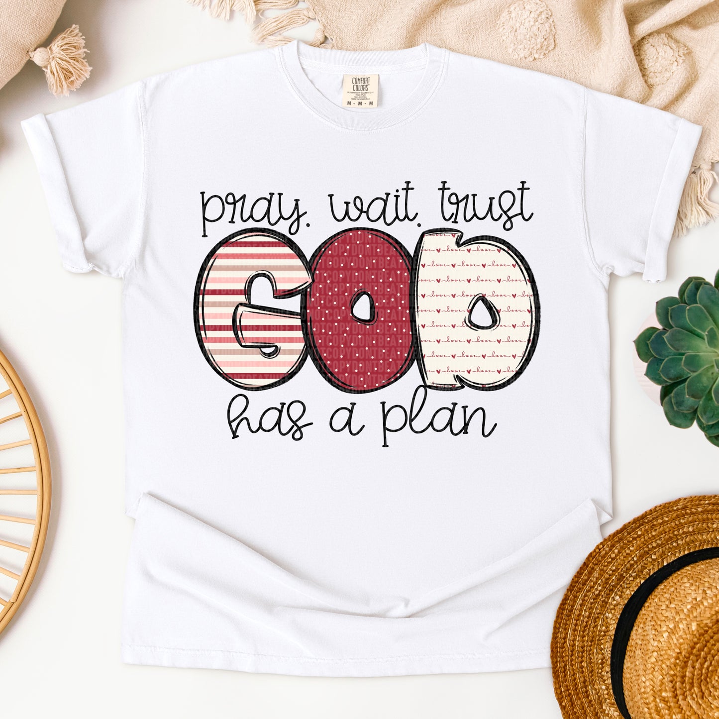 God has a plan pray wait trust-DTF&UV