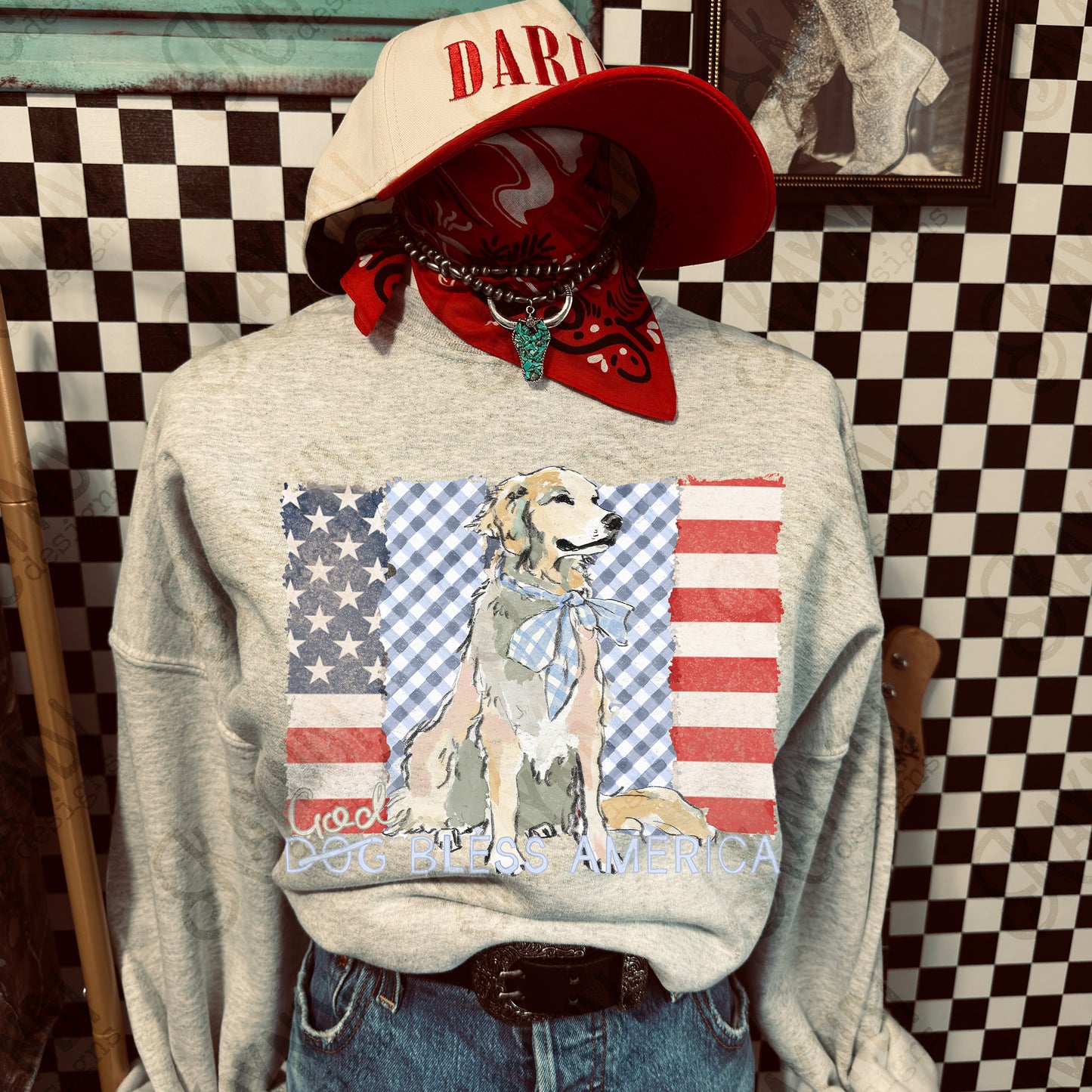 God not Dog Bless America -DTF&UV