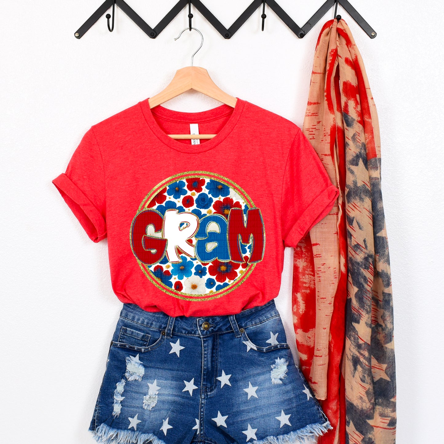 Floral 4th of July (dropdown)-DTF&UV