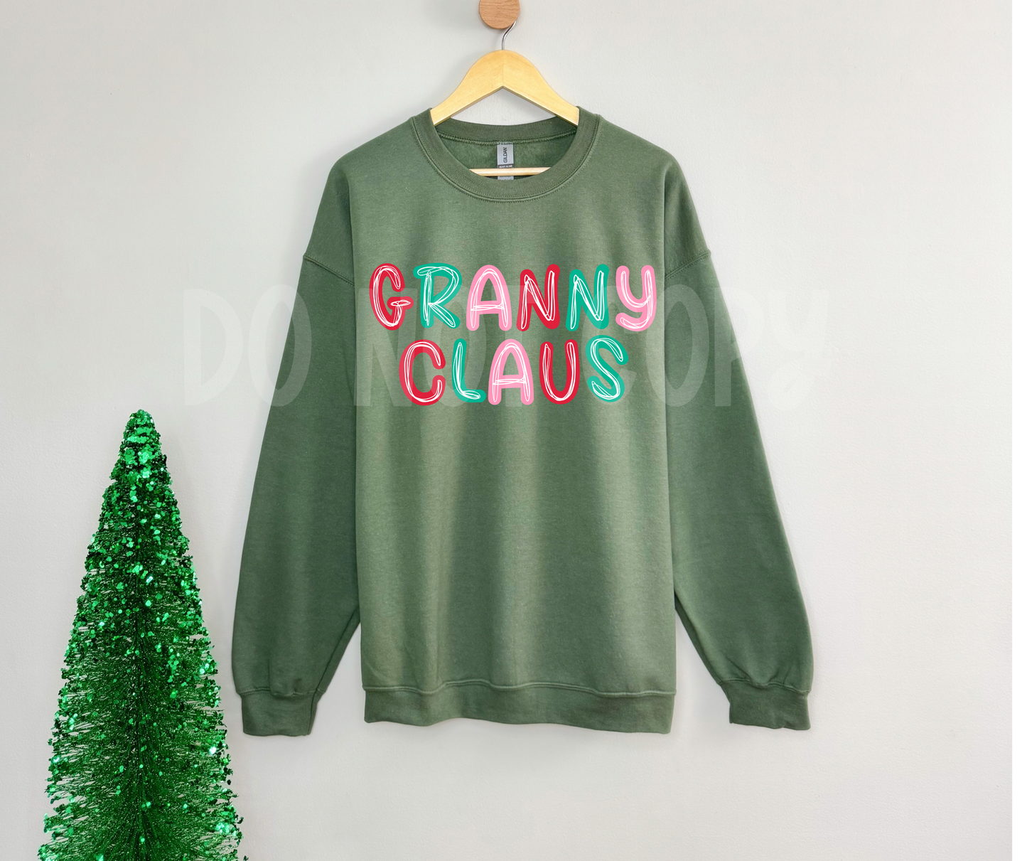 Granny Claus white lines-DTF