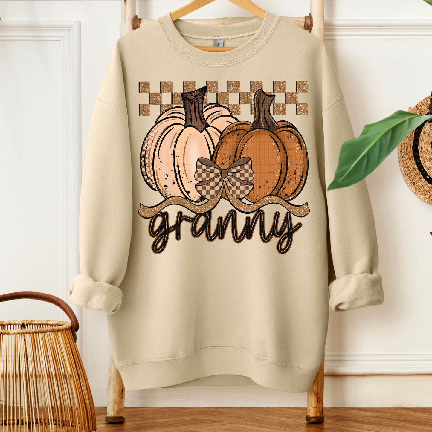 Fall Checkered Glitter Pumpkin Collection (dropdown)-DTF&UV