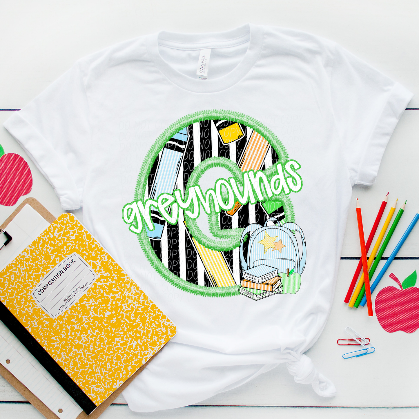 LETTER MASCOT GREEN (dropdown)-DTF&UV