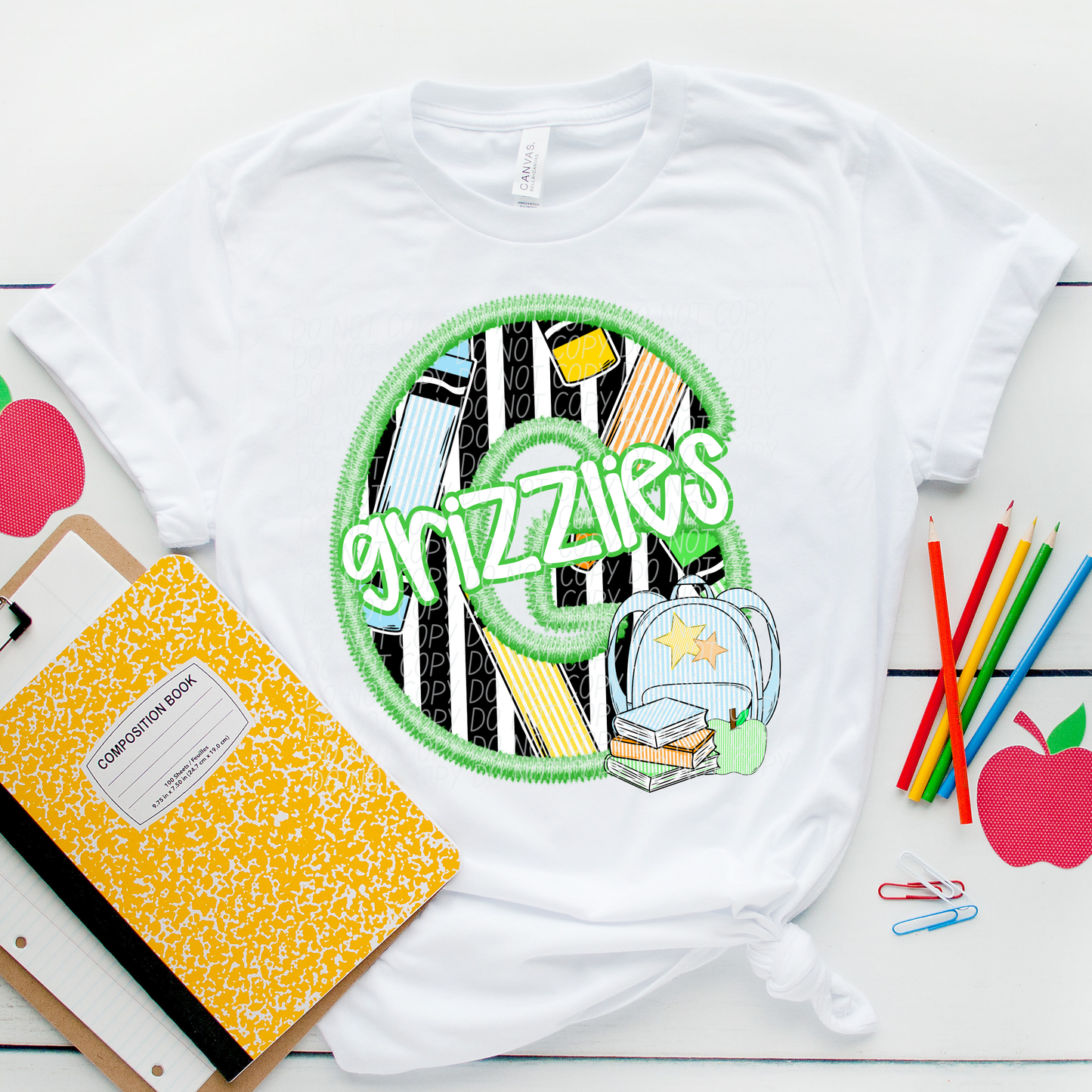 LETTER MASCOT GREEN (dropdown)-DTF&UV