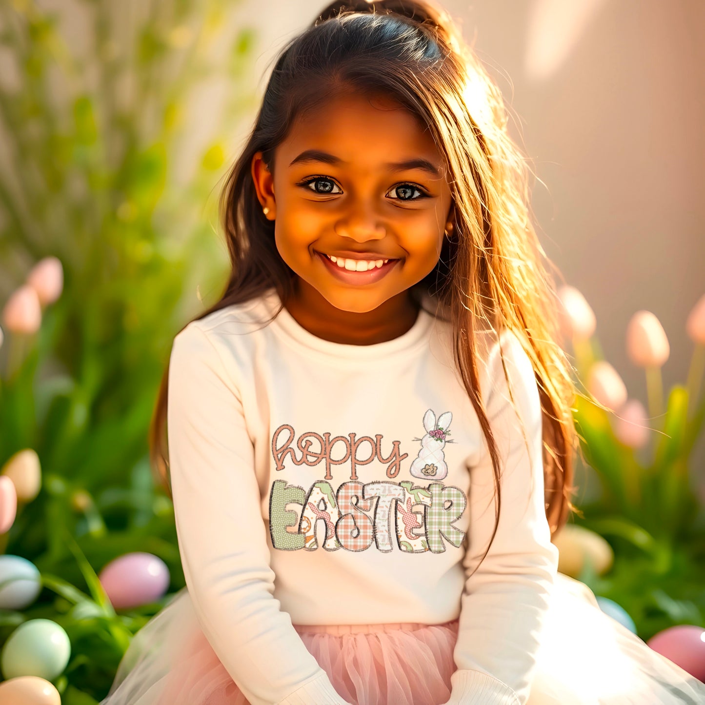 Hoppy with bunny on Easter-DTF