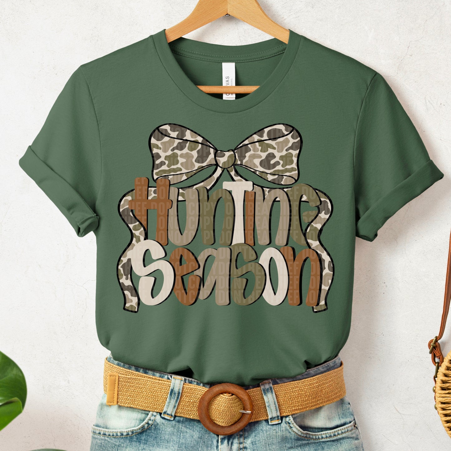Hunting season fall colored letters bow -DTF&UV