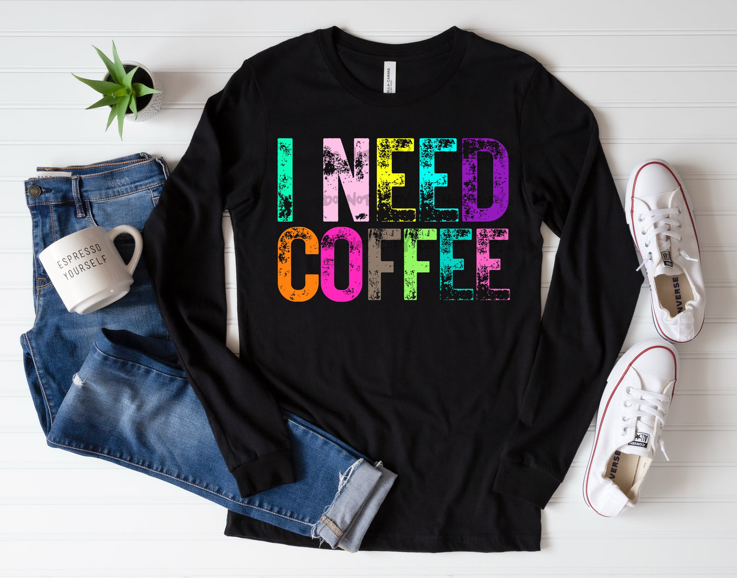 I need Coffee bright distressed- DTF&UV