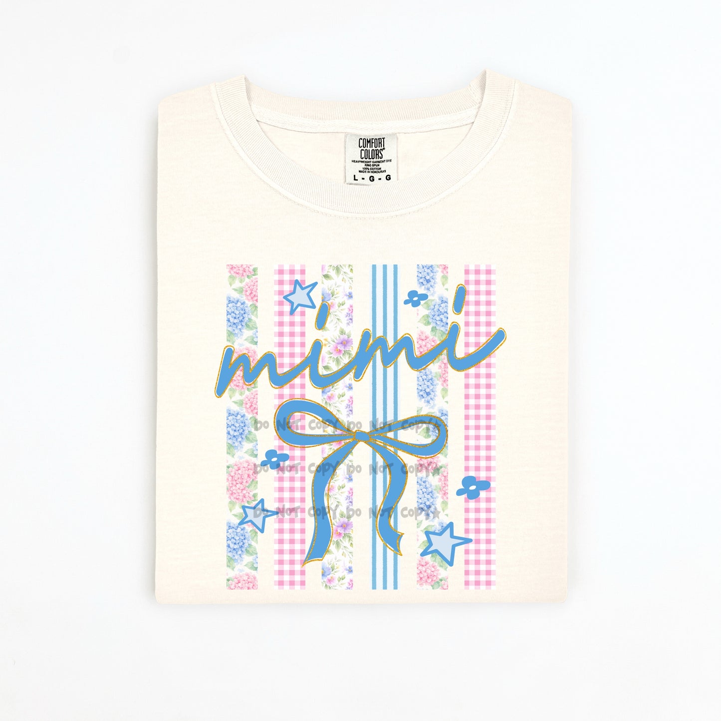 Stripes Floral Title Mimi -DTF&UV