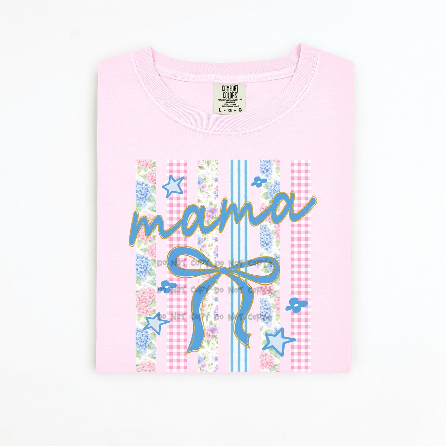 Stripes Floral Title Mama -DTF&UV