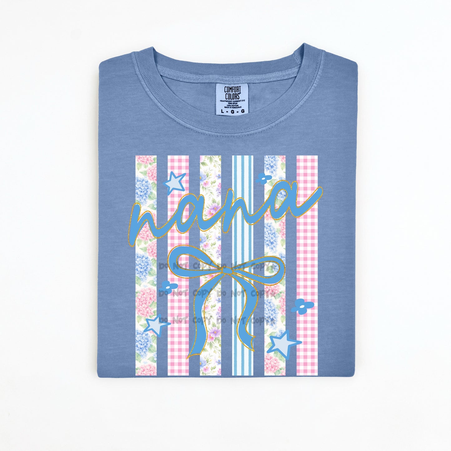 Stripes Floral Title Nana -DTF&UV