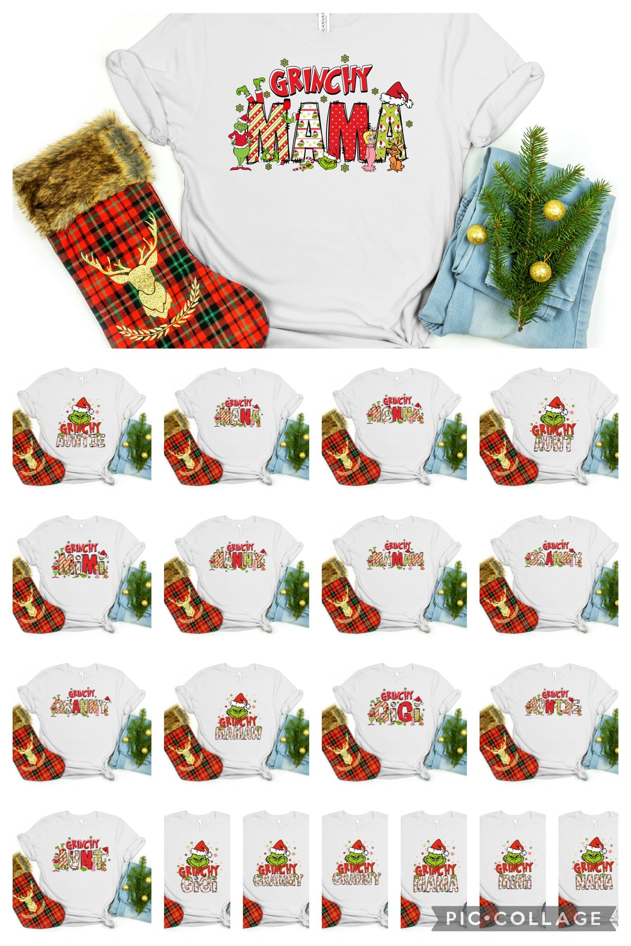 Grinchy (Names In DROPDOWN ) -DTF