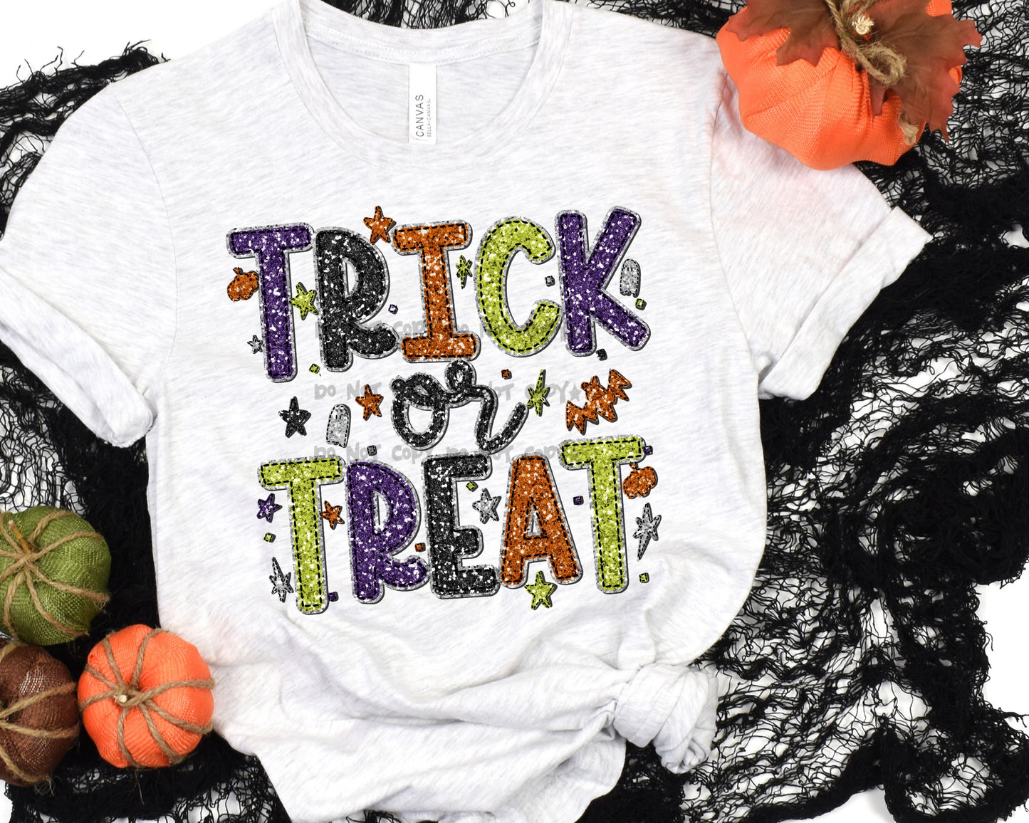 Trick or treat glitter -DTF