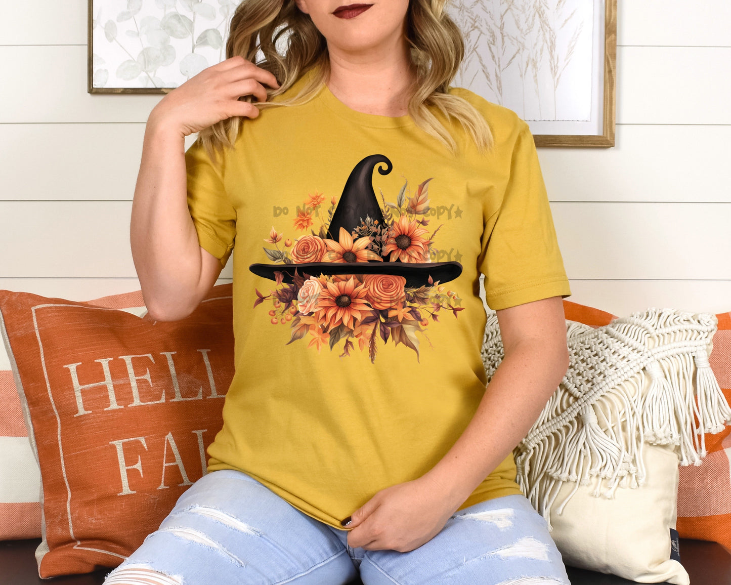 Floral witch hat-DTF
