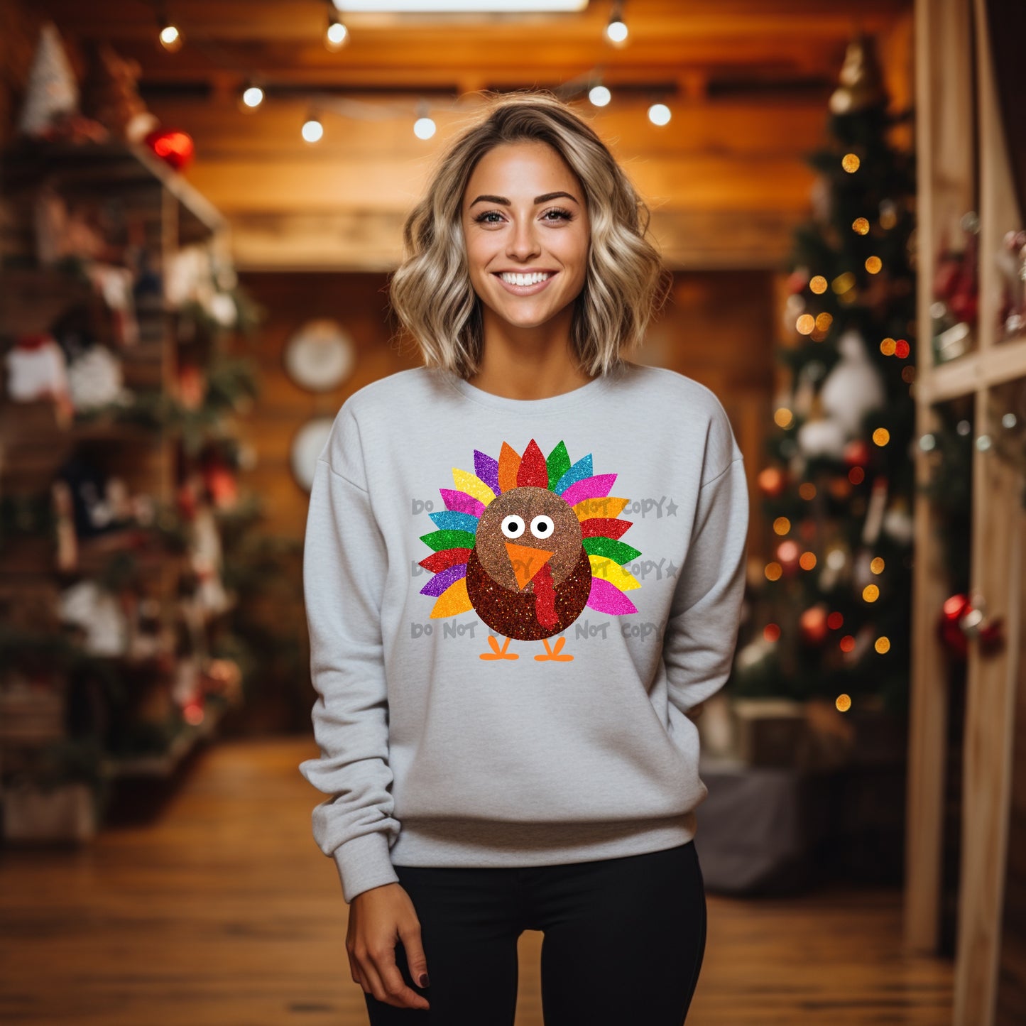 Glitter turkey -DTF