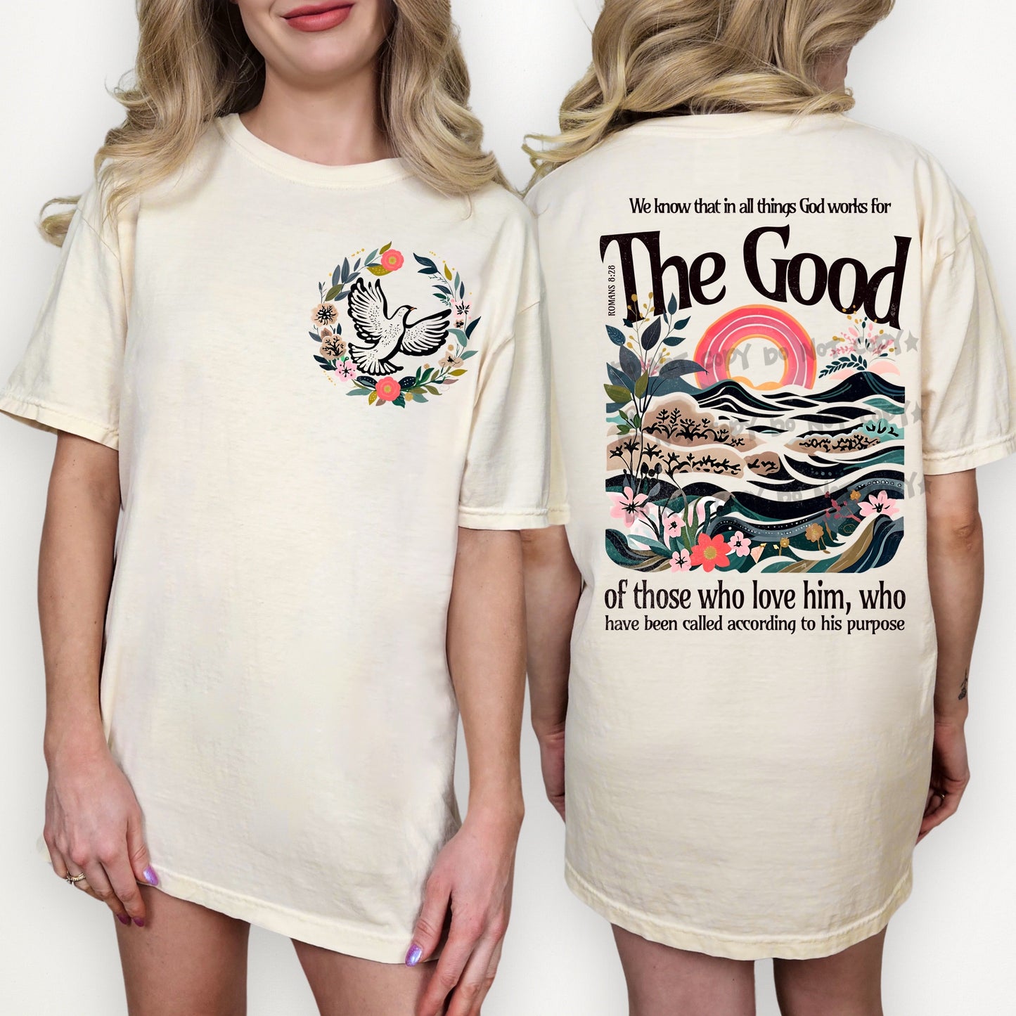 We know that in all things God works for The Good (FRONT)-DTF