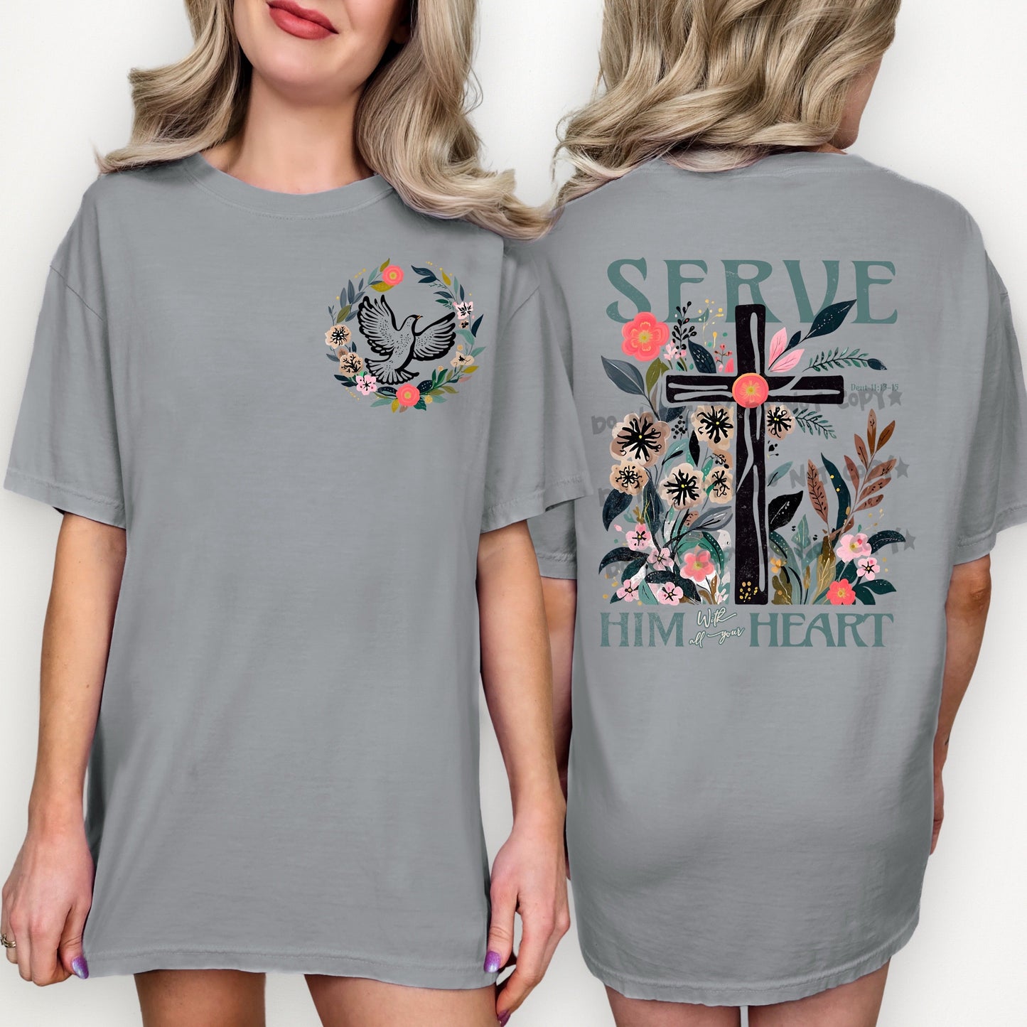 Serve him with all your heart (FRONT)-DTF