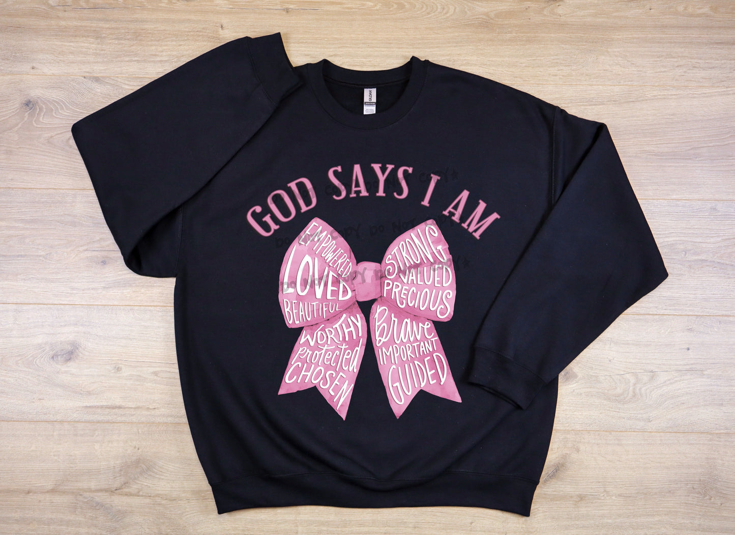 God says I am pink bow-DTF