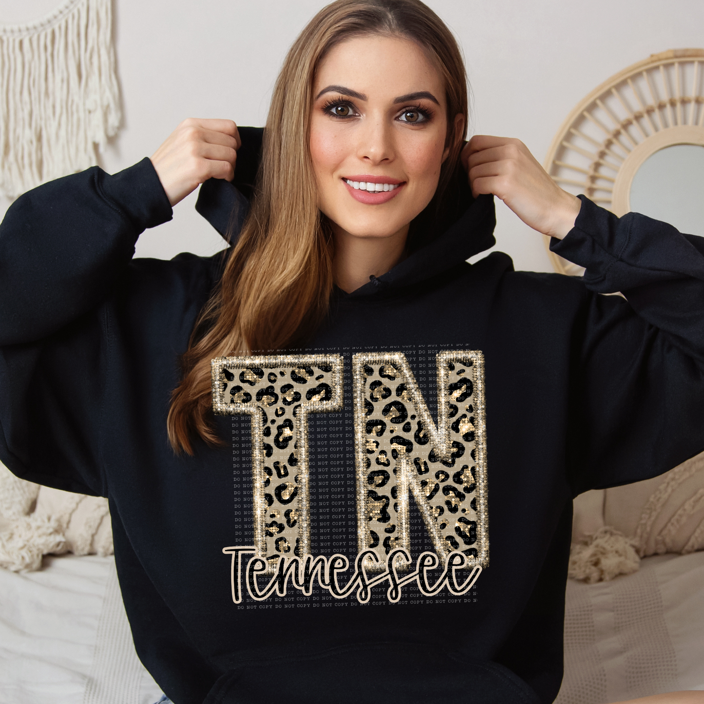 Tennessee leopard state initials-DTF