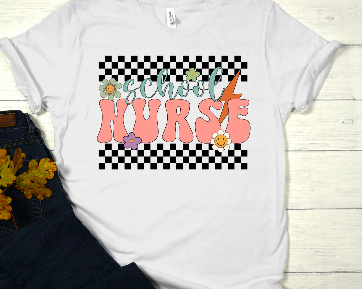 School nurse checkered-DTF
