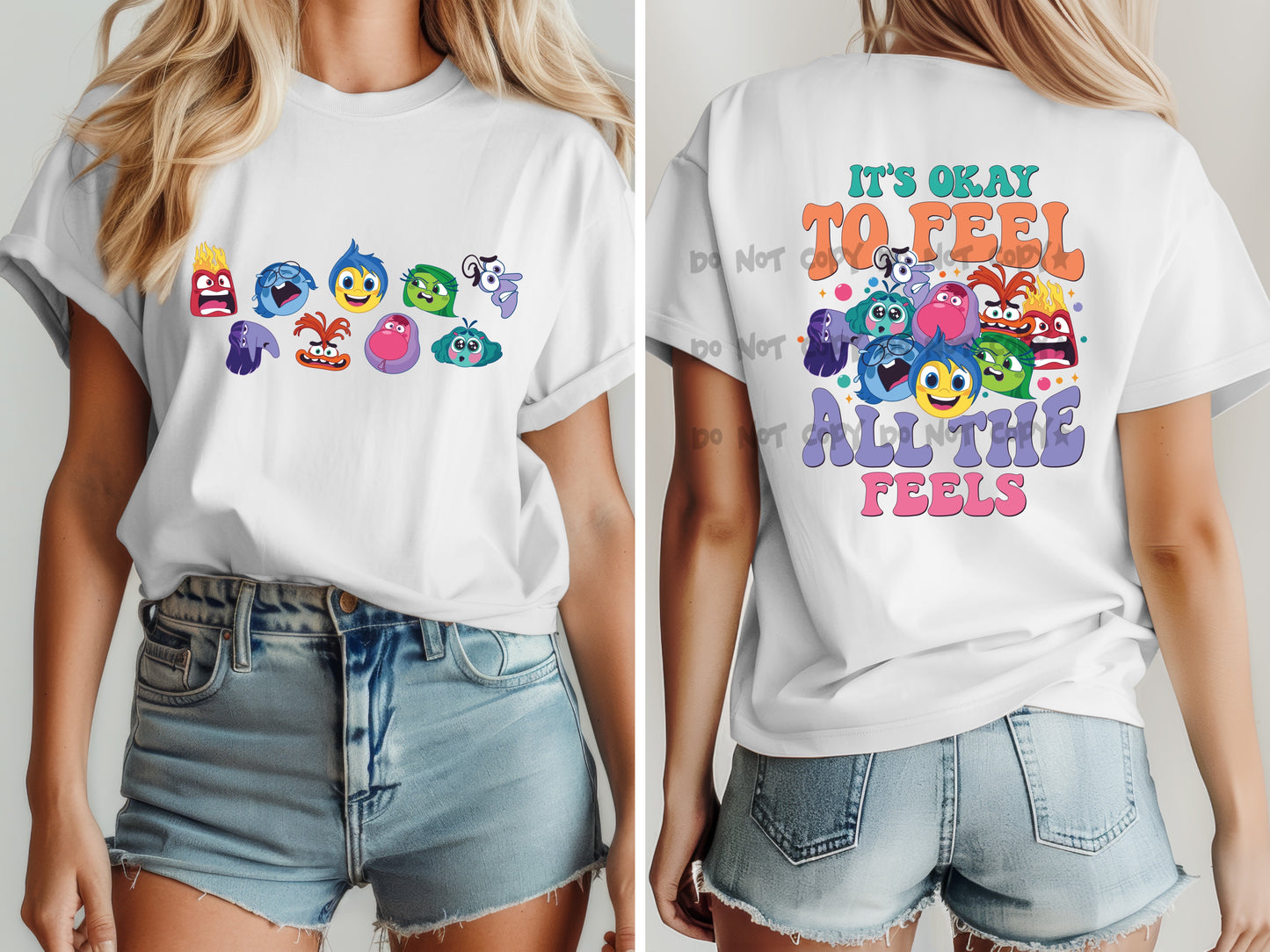 It's Okay to Feel all the feels Characters (FRONT) -DTF