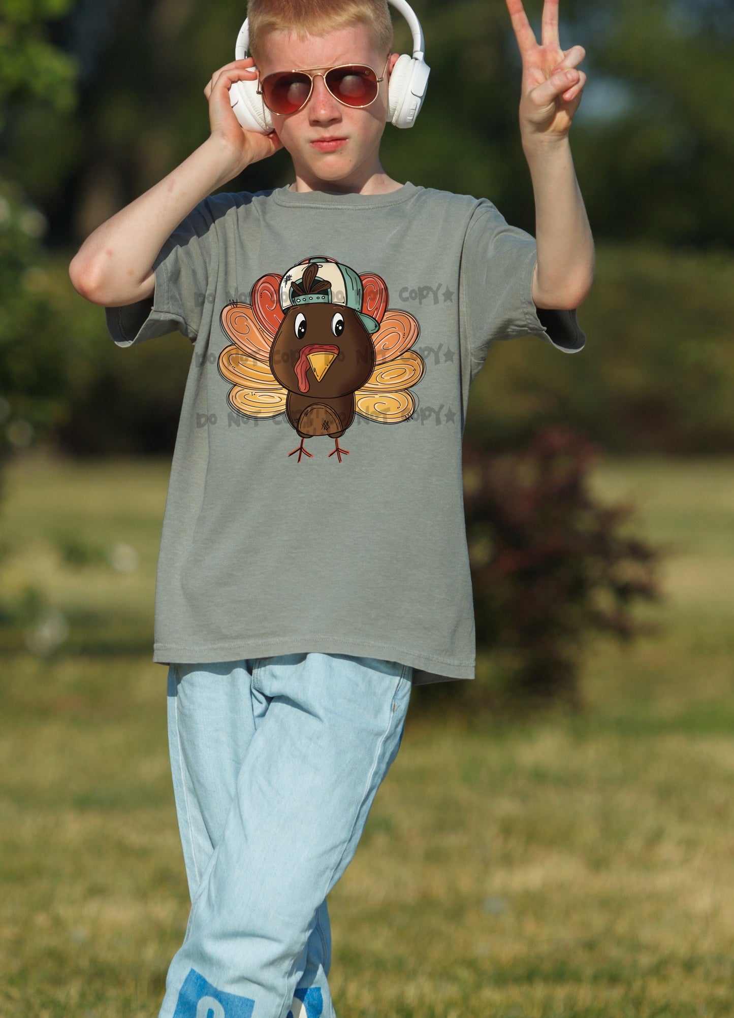 Turkey boy with cap-DTF