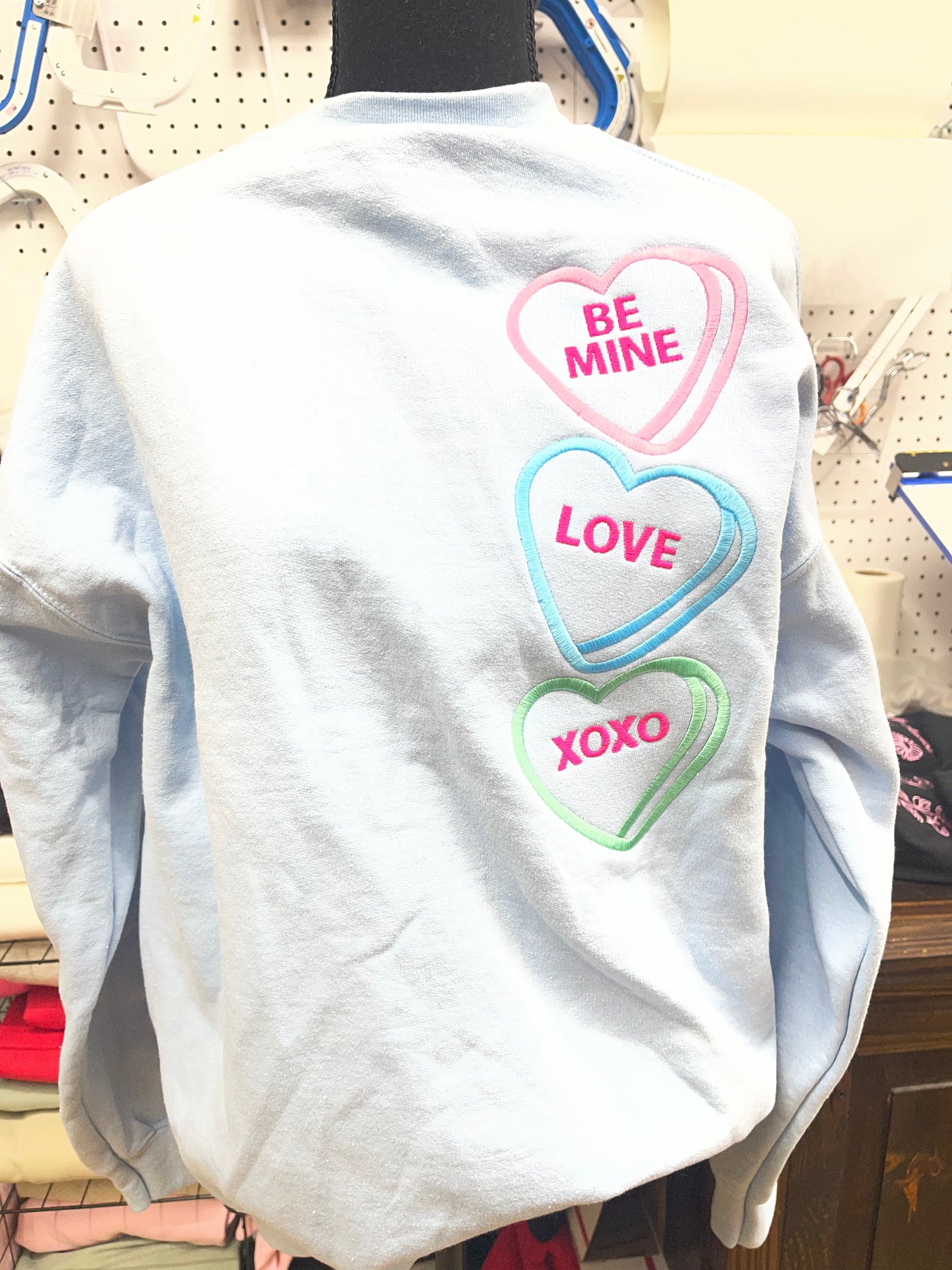 Stacked Convo Hearts Sweatshirt