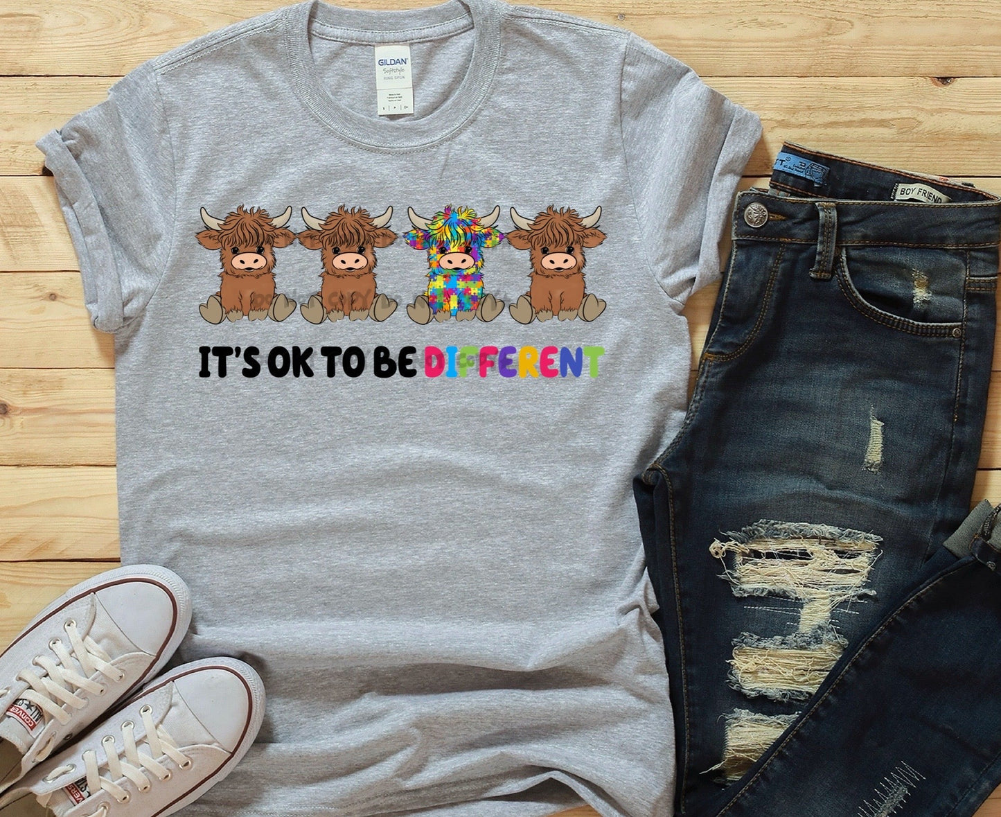 It’s ok to be different cows-DTF