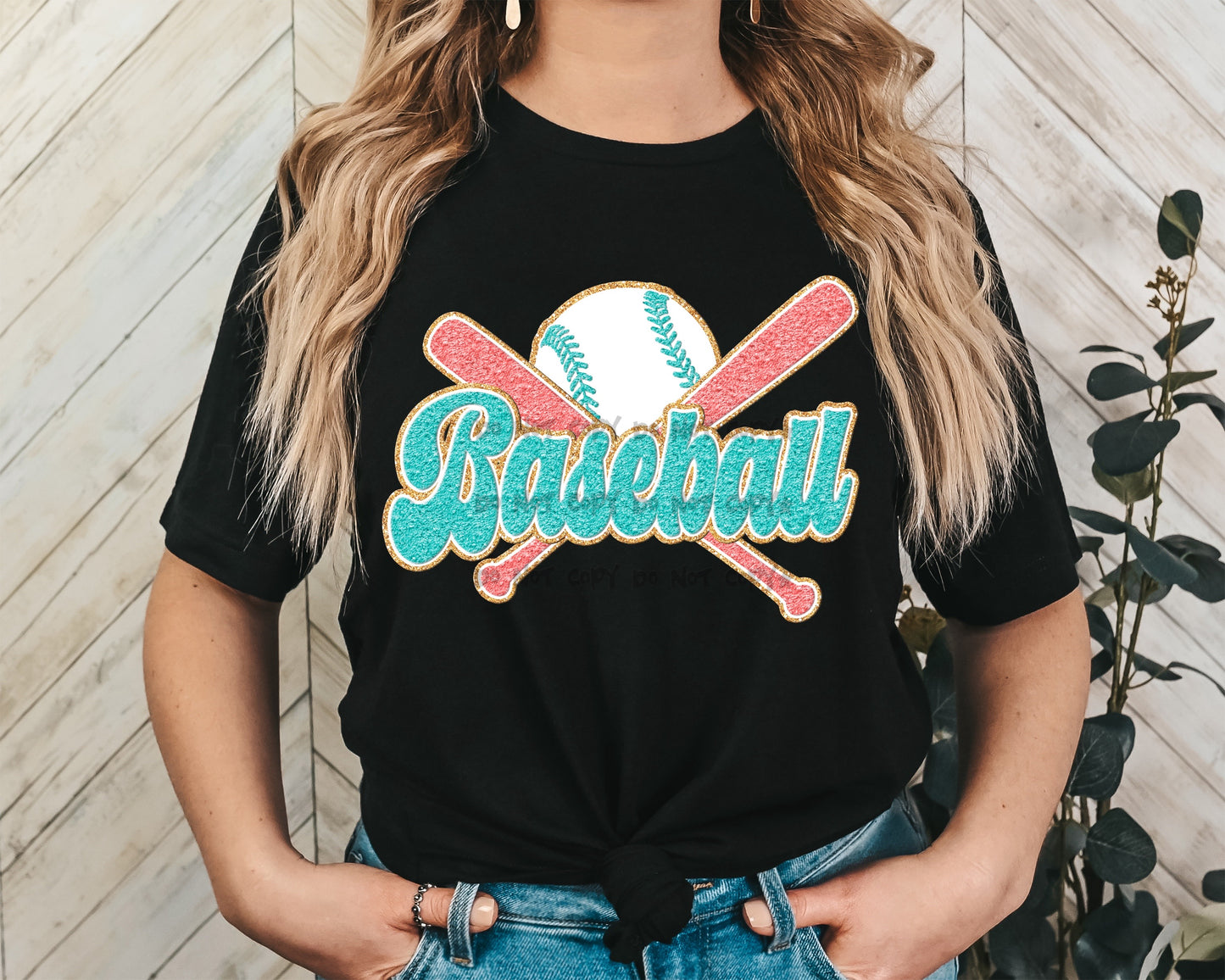 Baseball Faux Chenille - DTF
