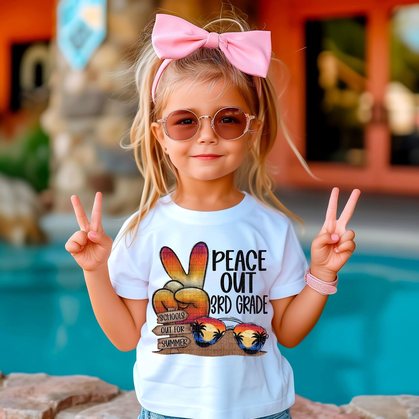 Peace Out Grades Sunset (DROPDOWN) - DTF