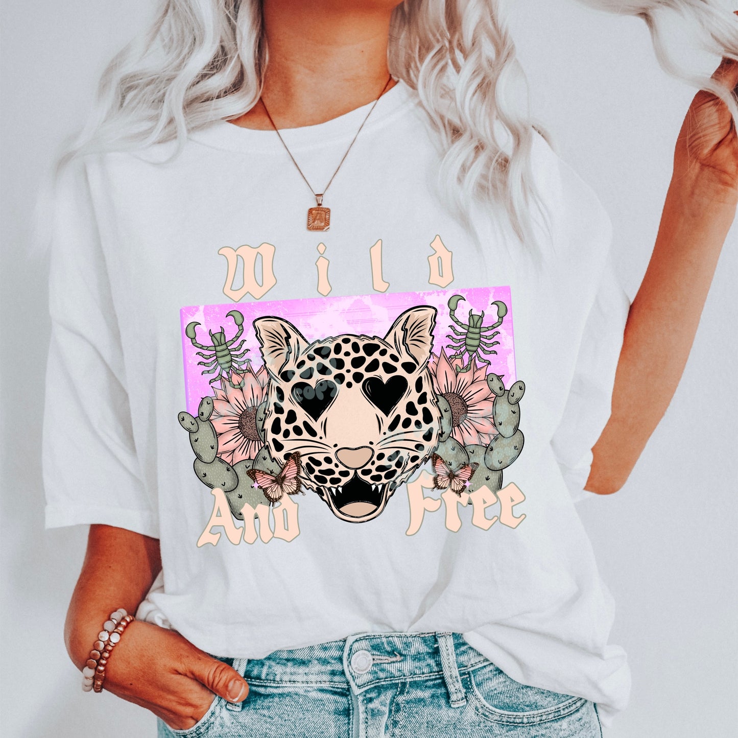 Wild And Free Heart Eye Tiger - DTF