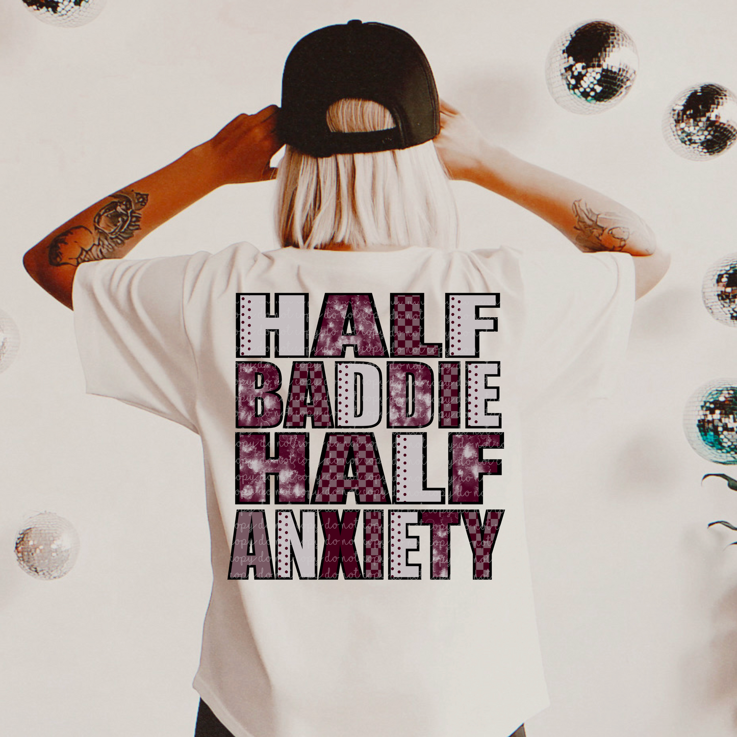 Half Baddie Half Anxiety-DTF