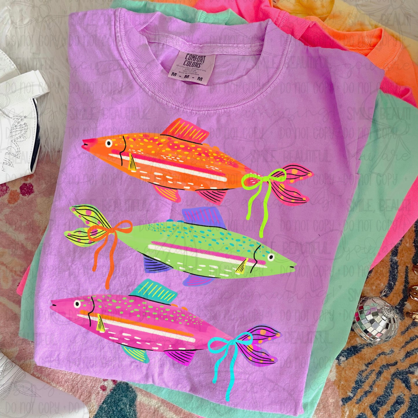 3 fish with bows- DTF&UV