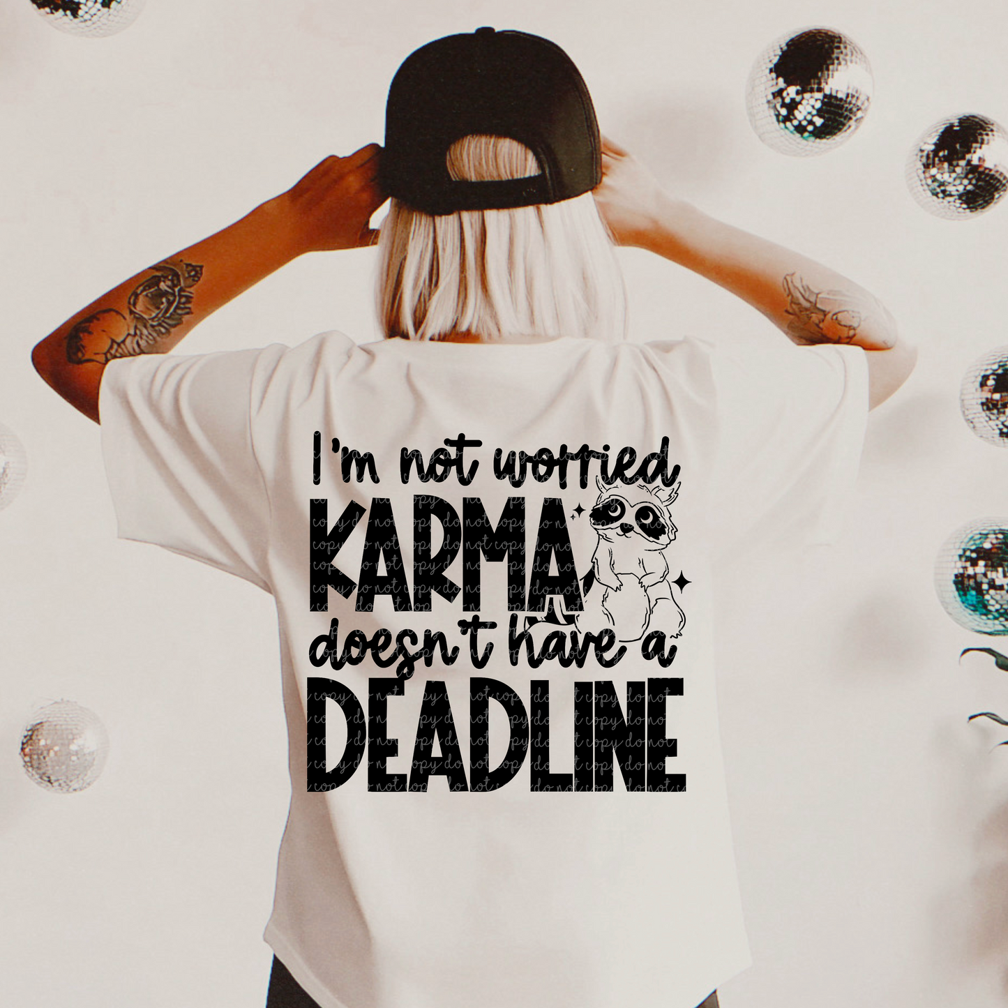Im not worried Karma(Black)-DTF