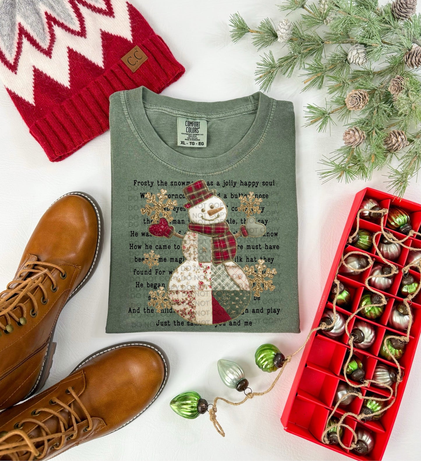 Frosty The Snowman patchwork- DTF&UV