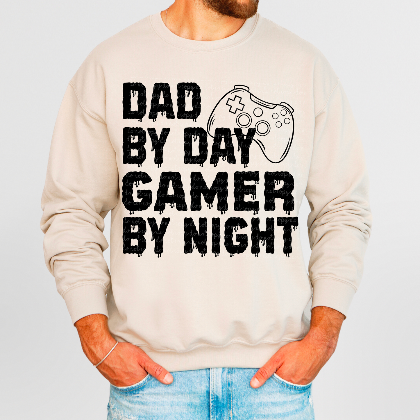 Dad by Day gamer by night-DTF